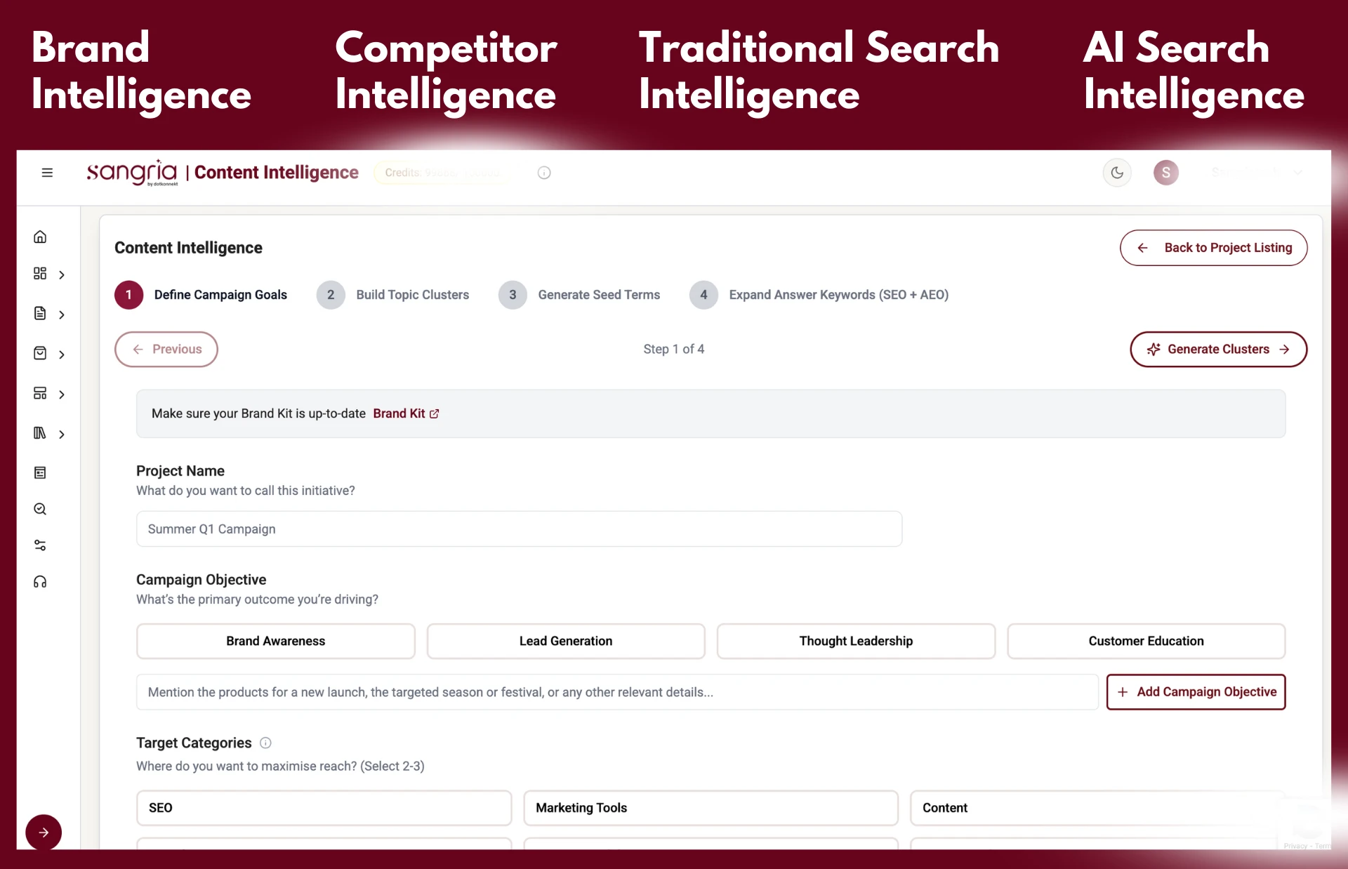 Sangria search intelligence AI search tool